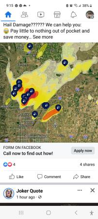 hail map for colorado  Josh brooks construction and renovation llc. Longmont (720)435-4976