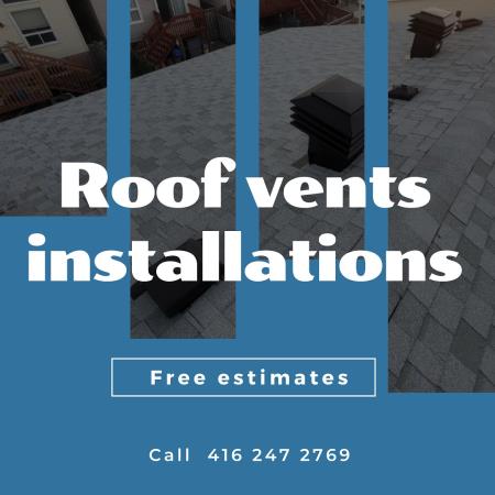 we offer quality roof vent installation and replacement services. Toronto Roof Repairs Inc | Roofing Company | Shingle Roof Repair | Roof Replacement Mississauga (416)247-2769