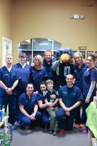 Pearson Chiropractic staff with Blitz! Pearson Chiropractic & Rehabilitation Center Kent (253)638-2424